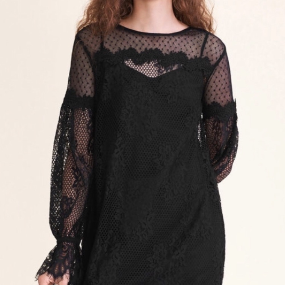 Maje lace mini dress - Picture 3 of 5